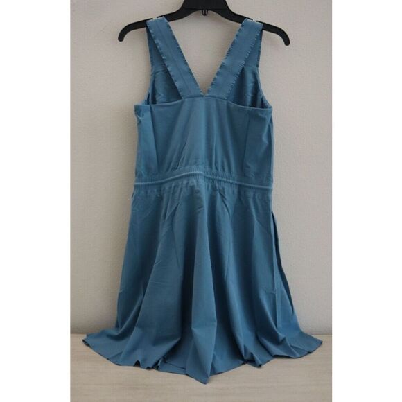 Athleta 659323-02 Women's Sz S Blue Savannah Strap Drawstring Waist Mini Dress - Picture 2 of 11